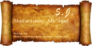 Stefanidesz József névjegykártya
