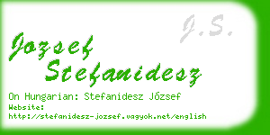 jozsef stefanidesz business card